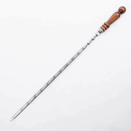 Stainless skewer 620*12*3 mm with wooden handle в Якутске