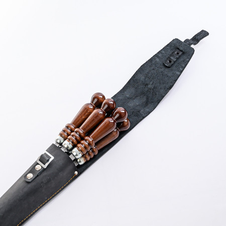 A set of skewers 670*12*3 mm in a black leather case в Якутске