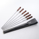 A set of skewers 670*12*3 mm in a black leather case в Якутске
