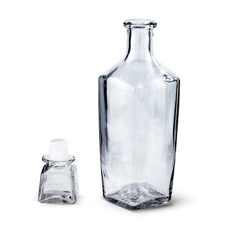 Бутылка (штоф) "Элегант" стеклянная 0,5 литра с пробкой  в Якутске